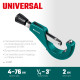KRAFTOOL Universal-76, 6-76 мм, труборез для меди и алюминия (23487) для точного разрезания медных, латунных, алюминиевых труб