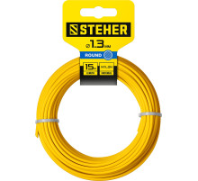 STEHER КРУГ, 1.3 мм, 15 м, леска для триммера (75001-1.3)