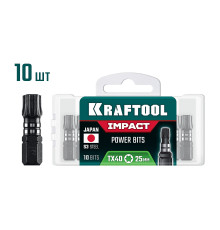 KRAFTOOL Impact TX 40, 25 мм, 10 шт, ударные биты (26195-40-25-S10)