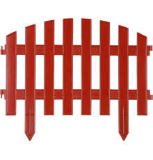 GRINDA Ар Деко, 28 х 300 см, терракот, 7 секций, декоративный забор (422203-T)