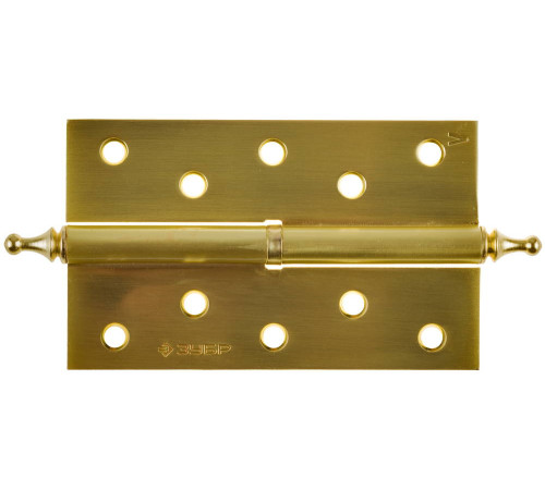 ЗУБР 125 х 75 х 2.5 мм, разъемная, левая, цвет матовая латунь (SB), 2 шт, карточная петля (37605-125-3L) купить  в Сочи