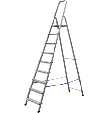 СИБИН 9 ступеней, 187 см, алюминиевая стремянка (38801-9)