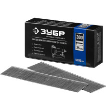 ЗУБР тип 18GA (47/300/F) 35 мм, 5000 шт, гвозди для нейлера, Профессионал (31830-35)