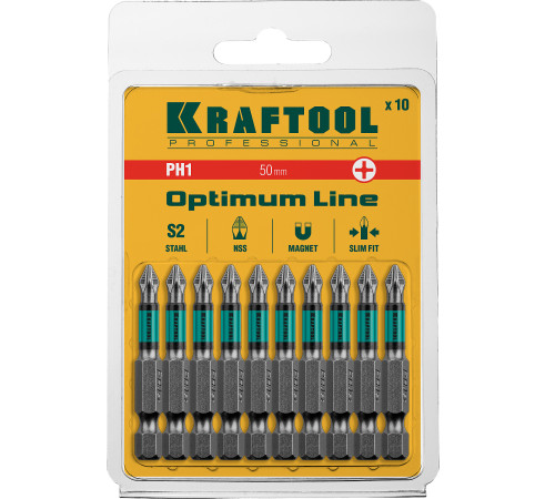 KRAFTOOL Optimum, PH1, 50 мм, 10 шт, биты (26122-1-50-10) купить в Сочи KRAFTOOL Optimum, PH1, 50 мм, 10 шт, биты (26122-1-50-10) купить в Сочи