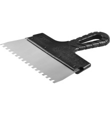 ЗУБР 200 мм, зуб 6 х 6 мм, пластиковая ручка, нержавеющий фасадный шпатель (10078-20-06)