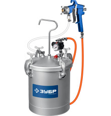ЗУБР KNB-10, 10 л, красконагнетательный бак с краскораспылителем, Профессионал (06464)