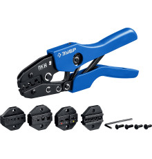 ЗУБР ПК-Н, 5 матриц в кейсе, пресс-клещи для кабельных наконечников, Профессионал(45455)