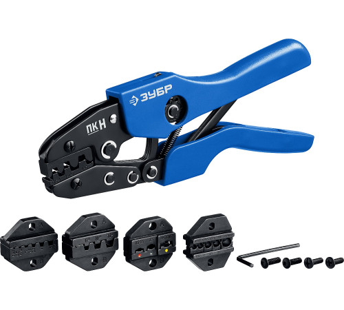 ЗУБР ПК-Н, 5 матриц в кейсе, пресс-клещи для кабельных наконечников, Профессионал(45455) купить  в Сочи