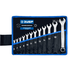 ЗУБР 12 шт, 6 - 22 мм, набор комбинированных гаечных ключей, Профессионал (27087-H12)