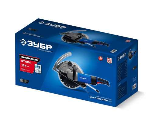 ЗУБР d 355 мм, 2700 Вт, 125 мм, штроборез (бороздодел), Профессионал (ЗШ-П120-2700 ПСТ) купить  в Сочи