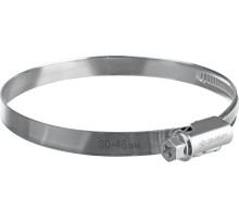 ЗУБР Х-9Н, 30 - 48 мм, накатная лента 9 мм, цинк, 50 шт, червячный хомут (37807-48)