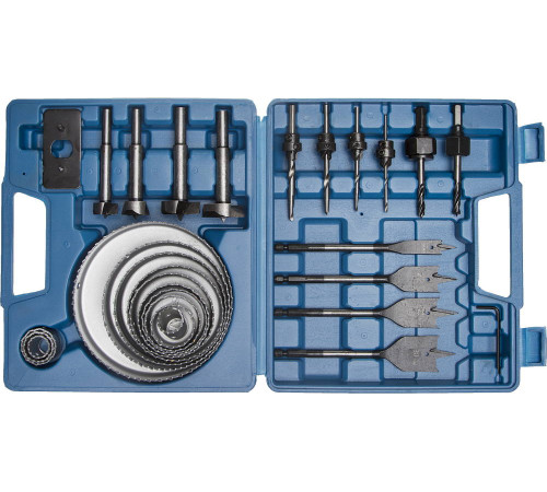 ЗУБР 28 предм., набор коронок по дереву и сверл (29555-H28) купить  в Сочи