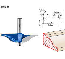 ЗУБР 89 x 19 мм, радиус 15.8 мм, фреза фигирейная №2, Профессионал (28760-89)