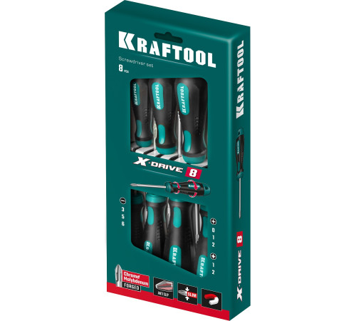 KRAFTOOL Х-Drive-8, 8 шт, набор отверток (250081-H8) купить в Сочи KRAFTOOL Х-Drive-8, 8 шт, набор отверток (250081-H8) купить в Сочи