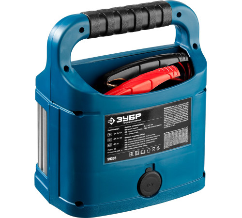 ЗУБР ЗУ-240, 6/12/24 В, 2-12 А, розетка 12 В, интеллектуальное зарядное устройство для аккумуляторов, Профессионал (59305) купить  в Сочи