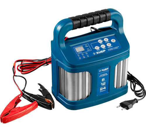 ЗУБР ЗУ-240, 6/12/24 В, 2-12 А, розетка 12 В, интеллектуальное зарядное устройство для аккумуляторов, Профессионал (59305) купить  в Сочи