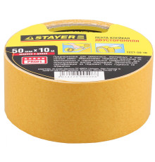 STAYER 50 мм, 10 м, на полипропиленовой основе, двухсторонняя клейкая лента (1221-50-10)