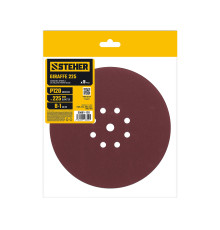 STEHER GIRAFFE 225 мм, Р120, шлифовальный круг на липучке, 9 отв., 5 шт. (35681-120)