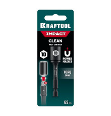 KRAFTOOL CLEAN “Nut driver”, 10 мм, бита с торцовой головкой (26371-10)