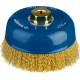 ЗУБР 150 мм, витая латунированная, проволока 0.3 мм, чашечная щетка-крацовка для УШМ, Профессионал (3526-150) купить  в Сочи