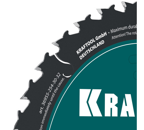 KRAFTOOL Slim wood cut 254 х 30 x 2.0 мм, 32Т, диск пильный по дереву, (36955-254-30-32) купить  в Сочи