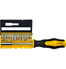 STAYER Hercules-B13, 13 предм., отвертка-битодержатель с насадками (25813)