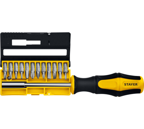 STAYER Hercules-B13, 13 предм., отвертка-битодержатель с насадками (25813) купить  в Сочи