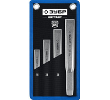 ЗУБР Двутавр, 4 шт, набор слесарных зубил по металлу, Профессионал (2104-H4)