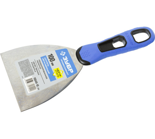 ЗУБР 100 мм, х-образное профилированное полотно, облегченная двухкомпонентная ручка, нержавеющий шпатель, Профессионал (10049-10) купить  в Сочи