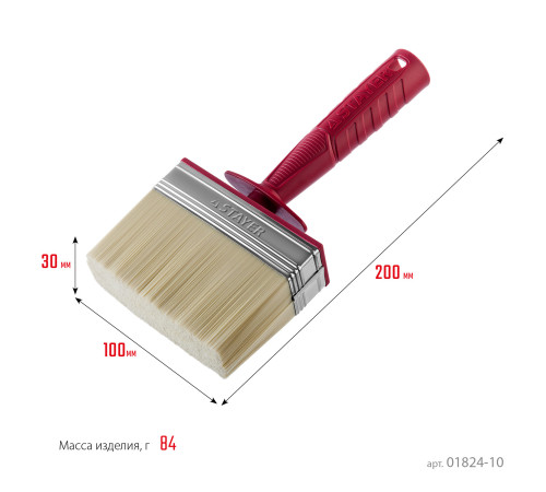 STAYER UNIVERSAL, 3 х 10 см, светлая щетина, пластмассовый корпус, все виды ЛКМ, макловица (01824-10) купить  в Сочи