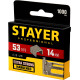 STAYER тип 53 (A/10/JT21), 14 мм, 1000 шт, калибр 23GA, скобы для степлера, Professional (3159-14) купить в Сочи