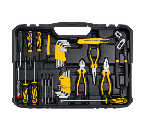 STAYER UNIVERSAL 150, 150 предм., (1/2″+ 1/4″), универсальный набор инструмента, Professional (27710-H150) купить  в Сочи