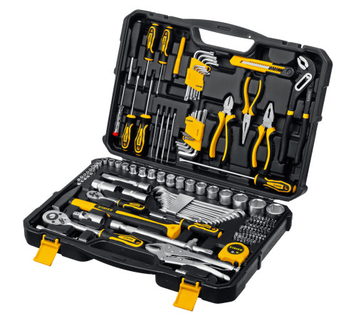 STAYER UNIVERSAL 150, 150 предм., (1/2″+ 1/4″), универсальный набор инструмента, Professional (27710-H150) купить  в Сочи