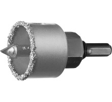 ЗУБР 38 мм, L 25 мм, карбид вольфрама, коронка-чашка с державкой и сверлом, Профессионал (33360-038)