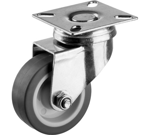 ЗУБР d 50 мм, г/п 40 кг, резина/полипропилен, термопластичное поворотное колесо, Профессионал (30946-50-S) купить  в Сочи