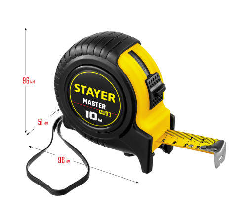STAYER 10 м х 25 мм, рулетка (34025-10) купить  в Сочи