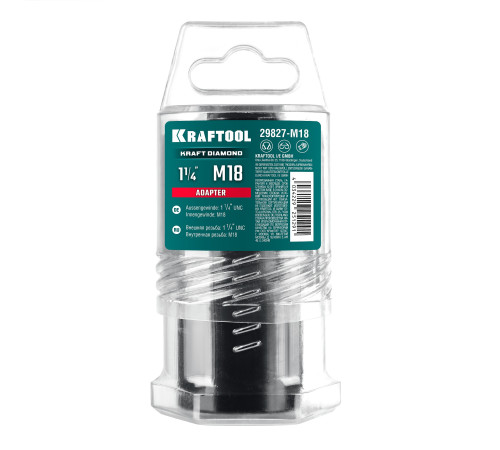 KRAFTOOL М18 - 1 1/4″, Адаптер для алмазных коронок (29827-М18) купить в Сочи KRAFTOOL М18 - 1 1/4″, Адаптер для алмазных коронок (29827-М18) купить в Сочи