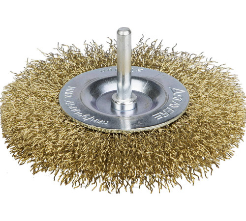 STAYER 75 мм, витая стальная латунированная проволока 0.3 мм, щетка дисковая для дрели, Professional (35114-075) купить  в Сочи