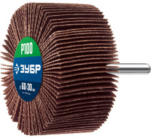 ЗУБР d 60 x 30 мм, P100, на шпильке d 6 мм, круг шлифовальный лепестковый, Профессионал (36602-100)