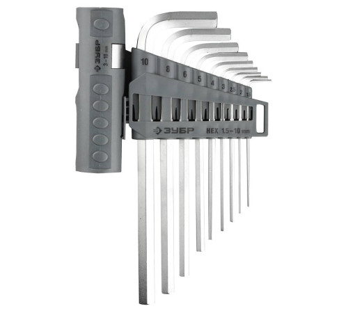 ЗУБР 9 шт, набор длинных имбусовых ключей (2745-3-1) купить  в Сочи