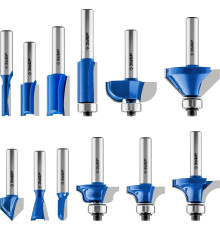ЗУБР 12 шт, набор профильных фрез по дереву, Профессионал (28796-H12)
