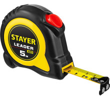 STAYER Leader, 5 м х 25 мм, рулетка с автостопом, Professional (3402-5)