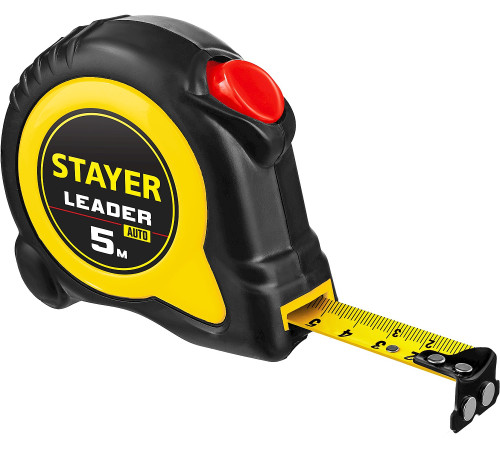 STAYER Leader, 5 м х 25 мм, рулетка с автостопом, Professional (3402-5) купить  в Сочи