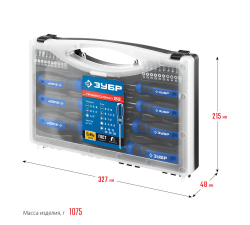 ЗУБР 11 предм., набор отверток, Профессионал (25241) купить  в Сочи