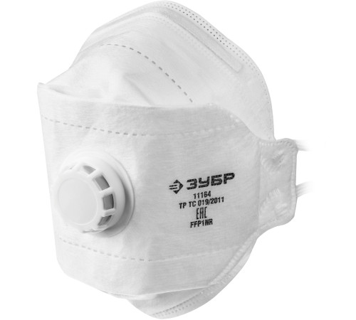 ЗУБР ТК-80, класс защиты FFP1, плоская 3-х панельная, фильтрующая полумаска с клапаном выдоха (11164) купить  в Сочи
