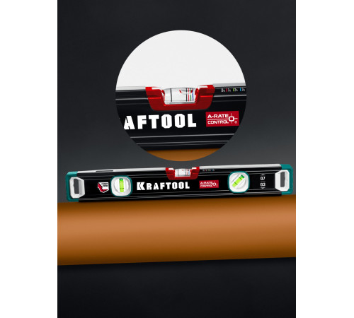 KRAFTOOL A-RATE CONTROL, 400 мм, точность 0.3 мм/м, с инновационным зеркальным глазком, сверхпрочный уровень (34986-40) купить  в Сочи