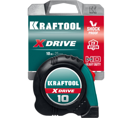 KRAFTOOL X-Drive, 10 м х 25 мм, рулетка (34122-10) купить  в Сочи