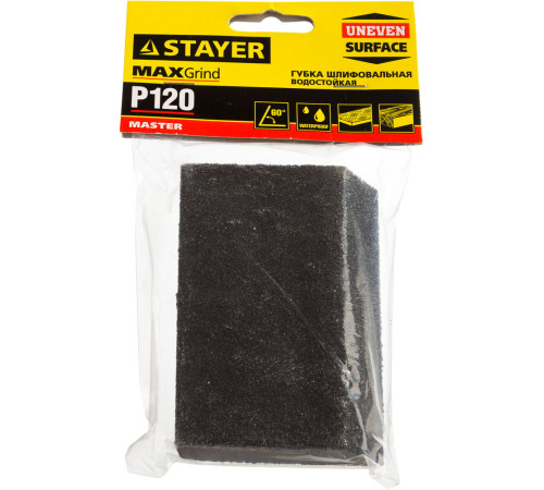 STAYER P120, 100 x 68 x 42 x 26 мм, водостойкая, четырехсторонняя шлифовальная губка (3561-120) купить в Сочи STAYER P120, 100 x 68 x 42 x 26 мм, водостойкая, четырехсторонняя шлифовальная губка (3561-120) купить в Сочи