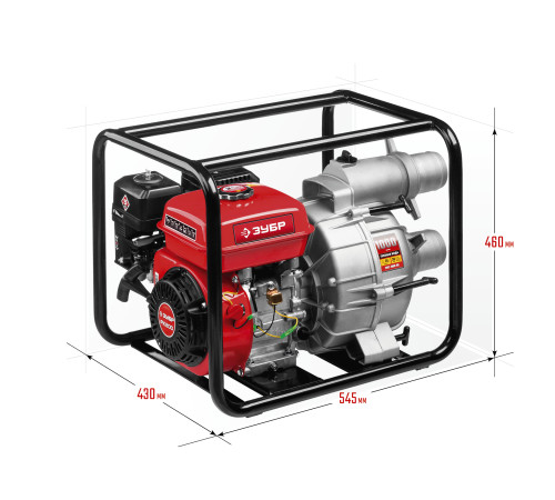 ЗУБР 1000 л/мин, мотопомпа бензиновая для грязной воды (МПГ-1000-80) купить  в Сочи