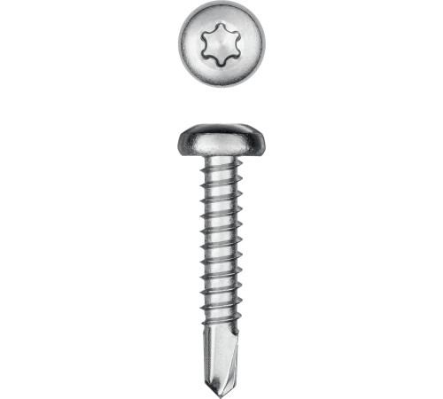 KRAFTOOL DS-P, 25 х 3.5 мм, А2, сверло, полукруглая головка, ТХ15, 600 шт, саморез нержавеющий (300931-35-025) купить  в Сочи